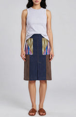 Front Pocket Midi Skirt