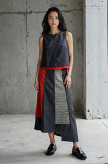 Two Tone Asymmetric Skirt