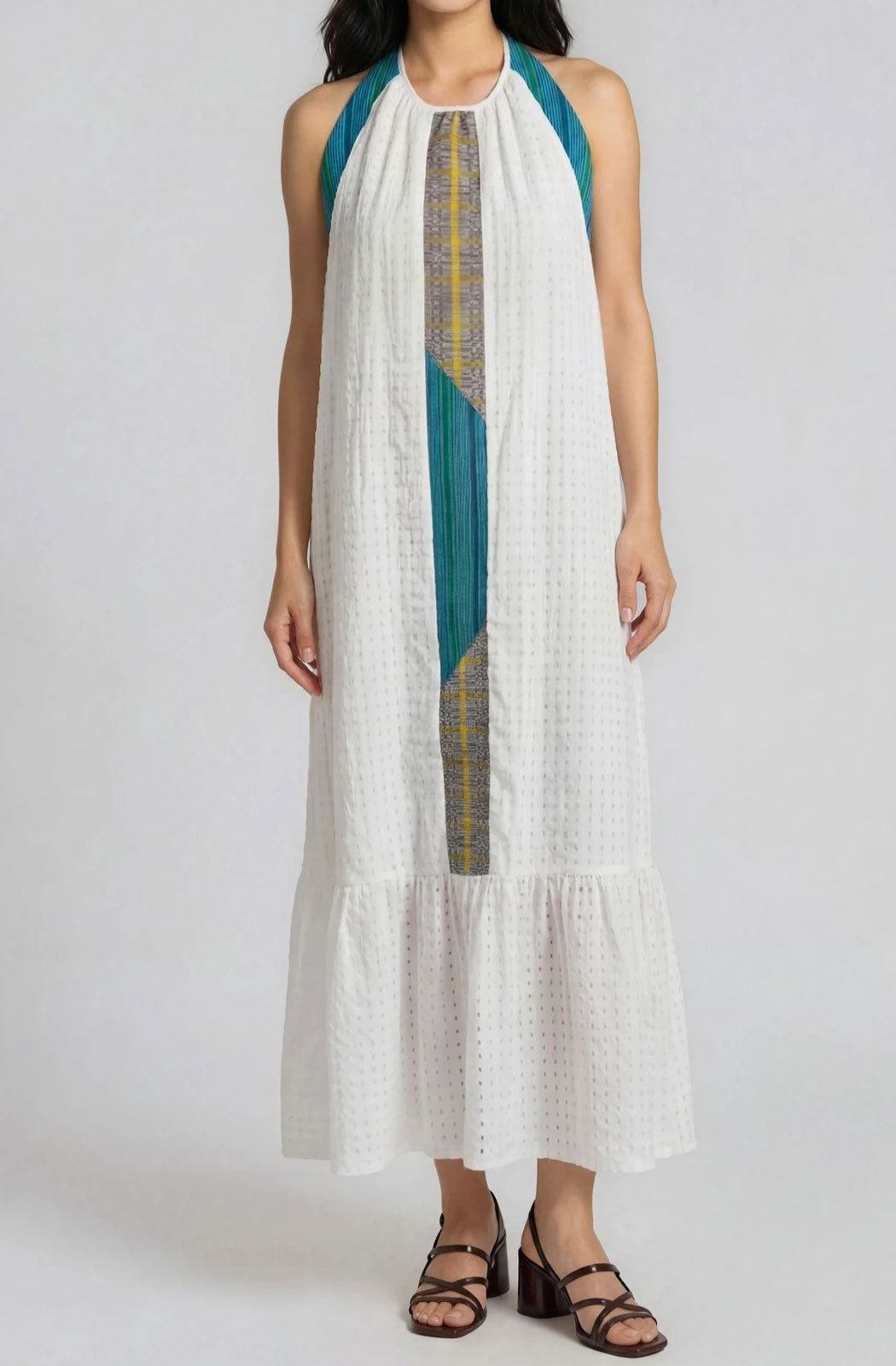 Haltered Maxi Dress With Sash
