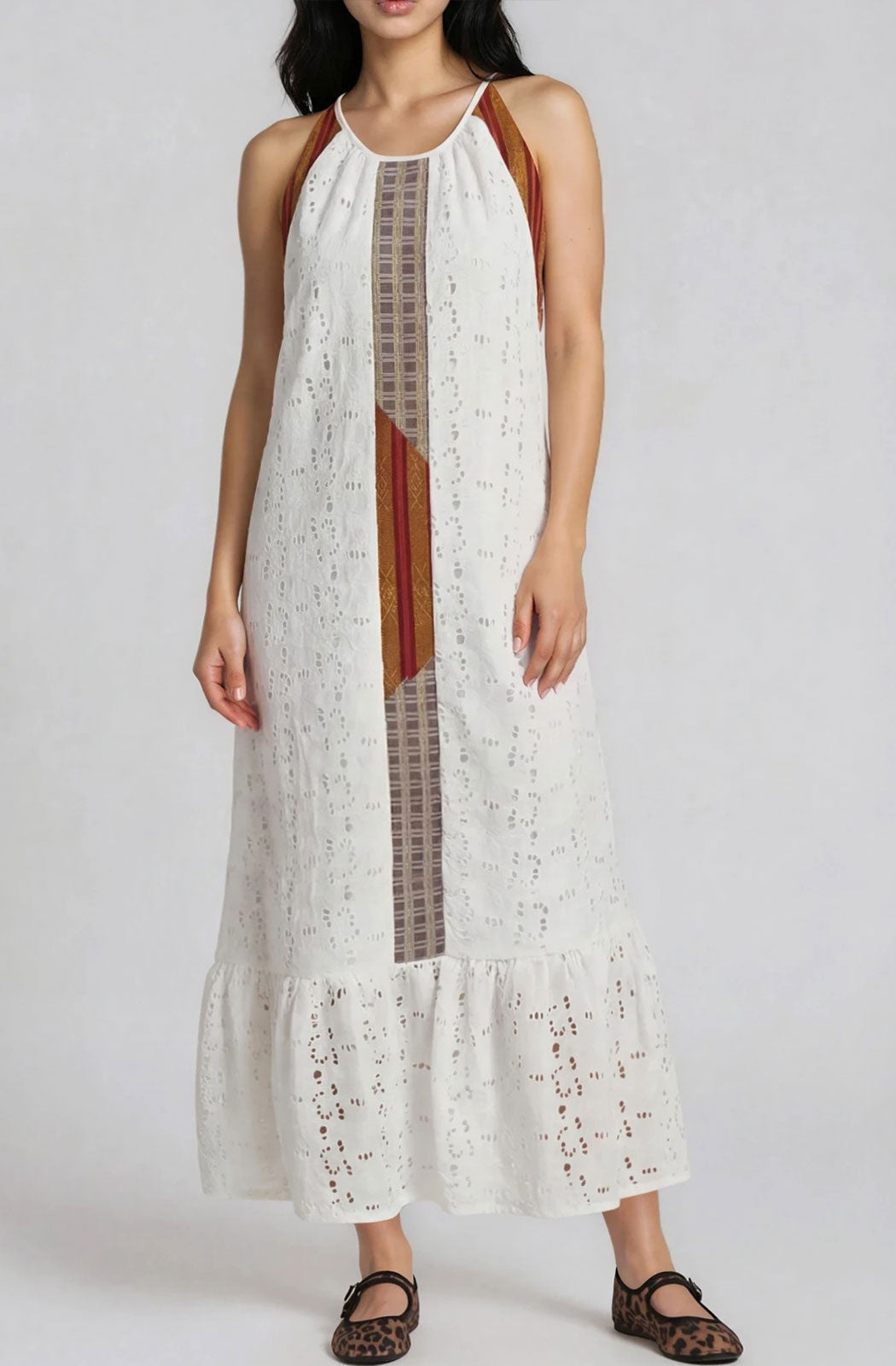 Haltered Maxi Dress With Sash