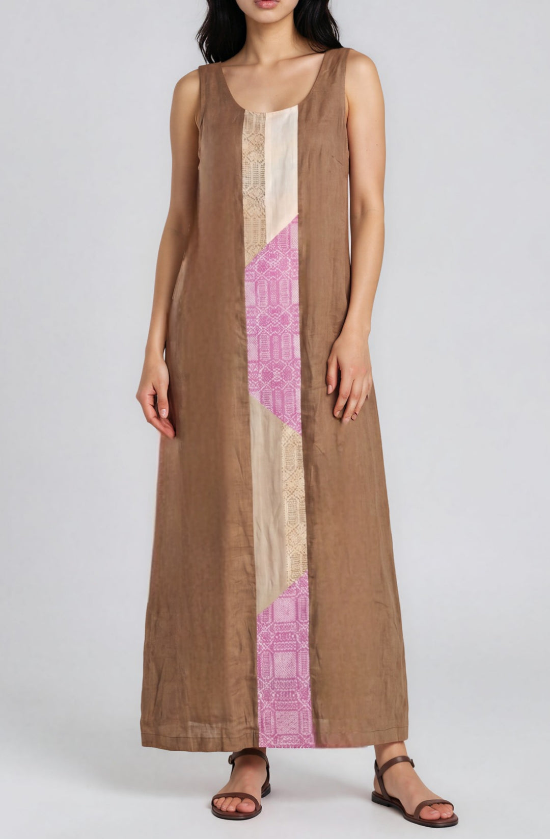 Center Patch Strap Dress