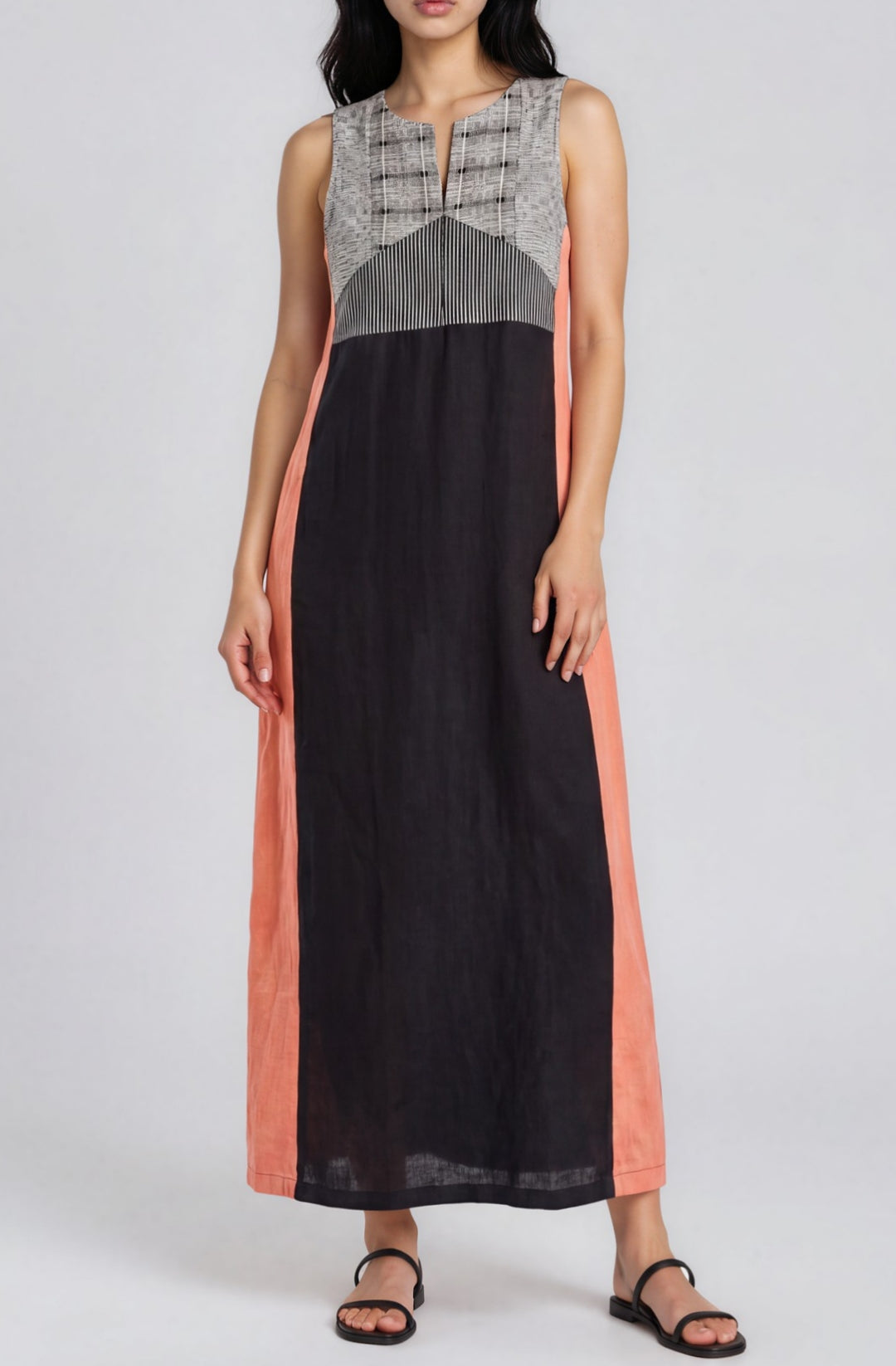 Two Tone Linen Dress