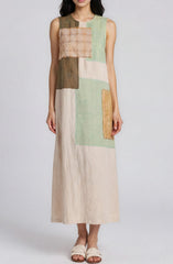 Patch Linen Dress