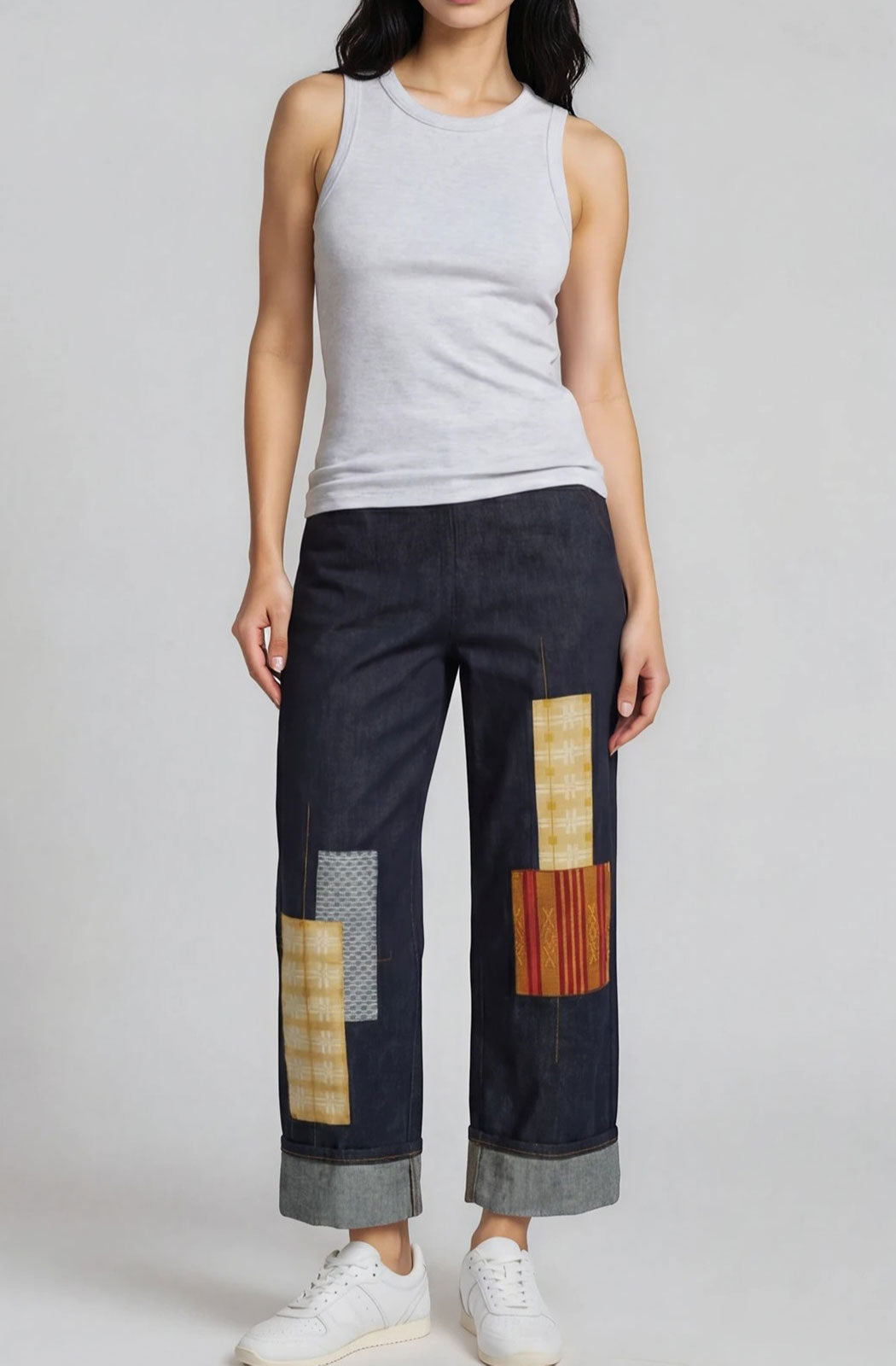 Crop Patch Pants