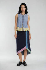 Scallop Slim Midi Skirt