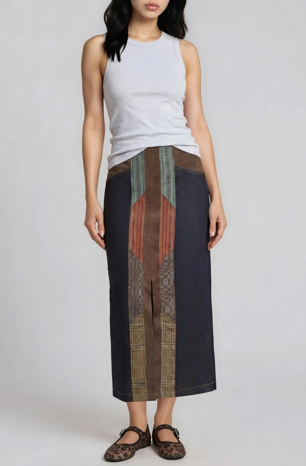 Front Slit Maxi Skirt