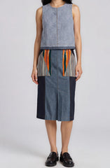 Front Pocket Midi Skirt