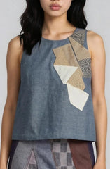 Origami Patch Top