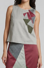 Origami Patch Top