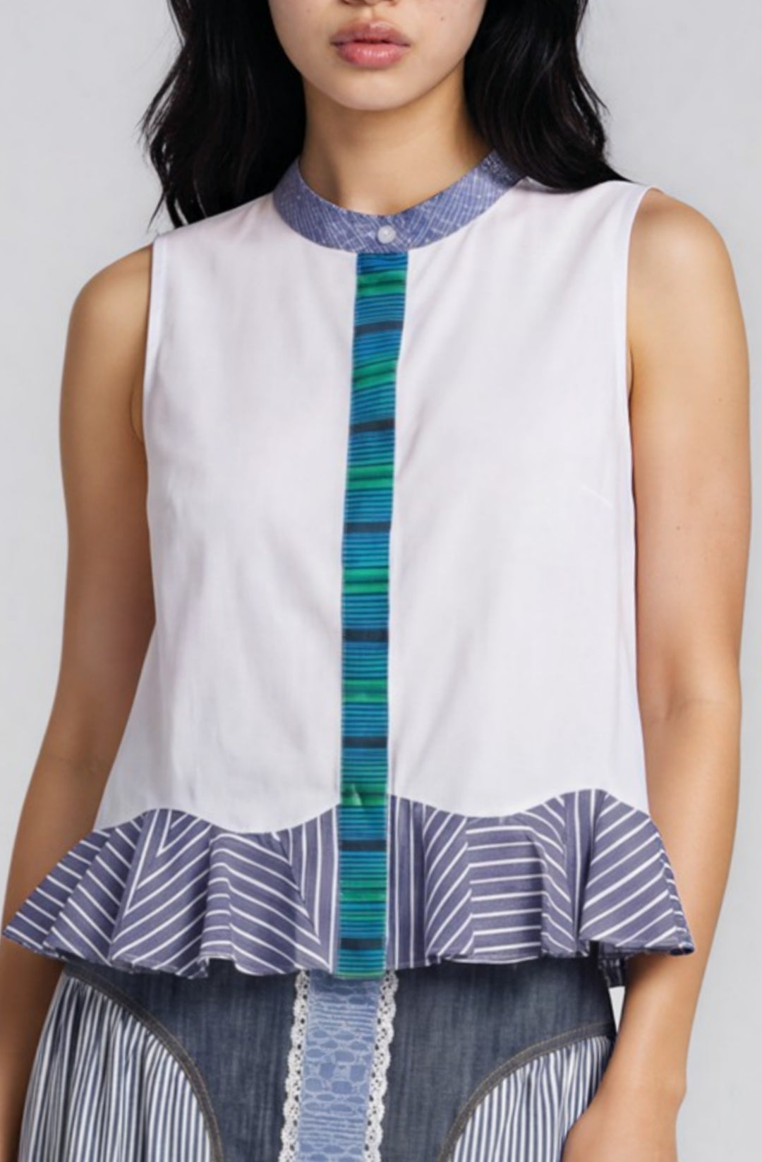Ruffle Sleeveless Top