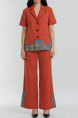 Short Sleeve Blazer Top